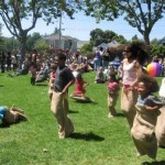 Juneteeth sack race in the park