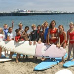 Santa Cruz Jr. Lifeguards with surfboards